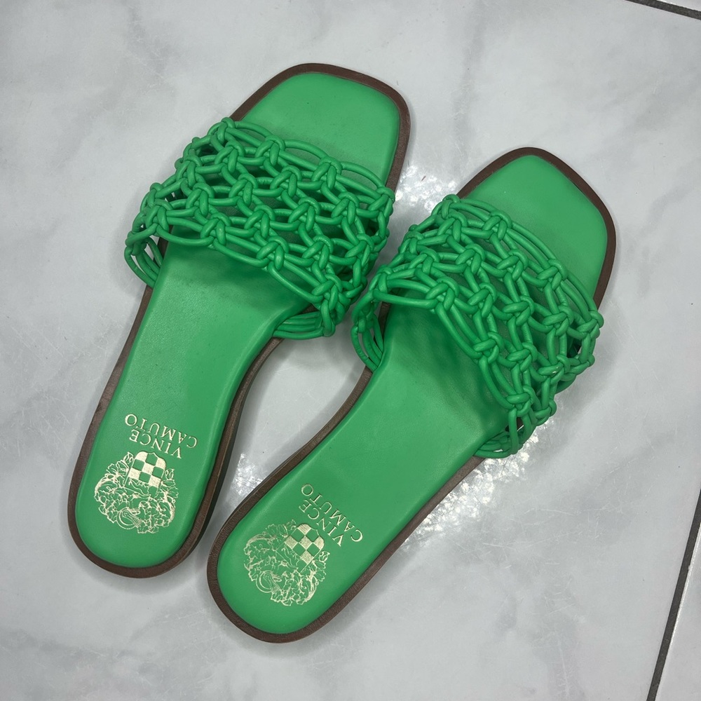 Vince Camuto Green Slides